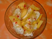 Büffelmozzarella mit Mangoscheiben - Rezept