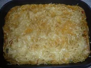 Spaghetti - Auflauf mit Paprika und Pute - Rezept