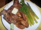 Rinderkotelette mit grünem Spargel - Rezept