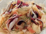 erster gang  stracci al sugo mit forelle - Rezept