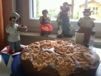 Kokoshäufchen auf Schokoladenkuchen - Rezept