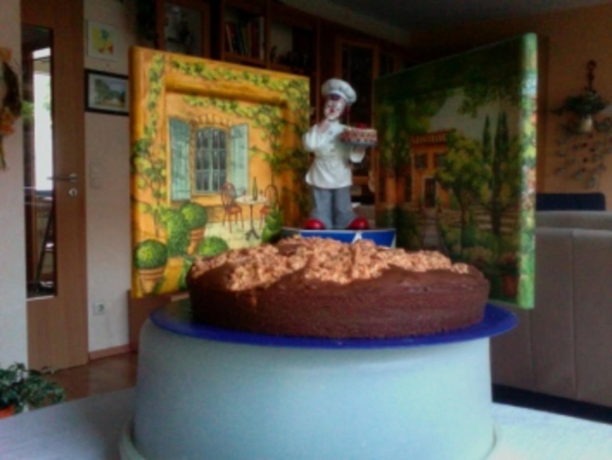 Kokoshäufchen auf Schokoladenkuchen - Rezept - Bild Nr. 2