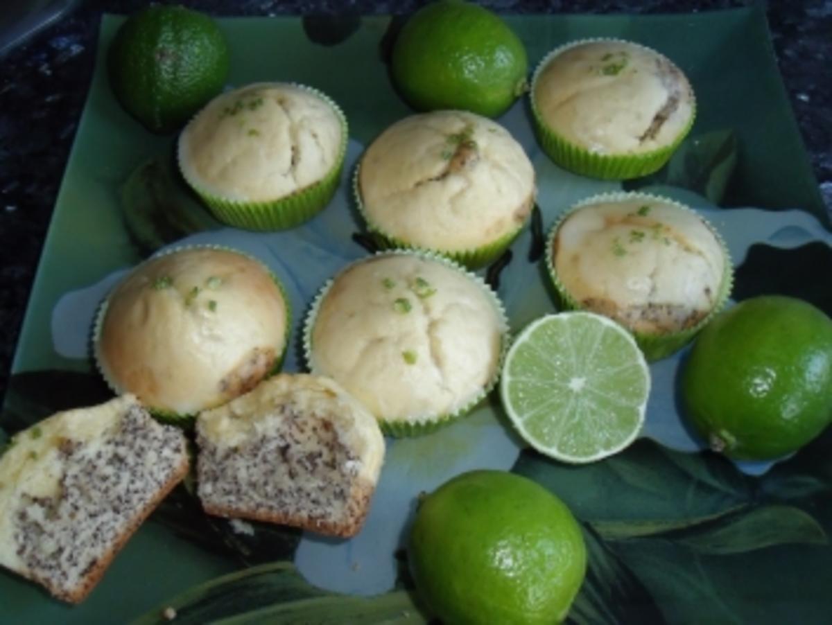 Limetten-Muffins mit Mohn - Rezept