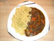 Hirschragout in Balsamico-Soße - Rezept