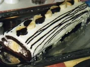 Schoko-Bananen-Bisquitrolle - Rezept