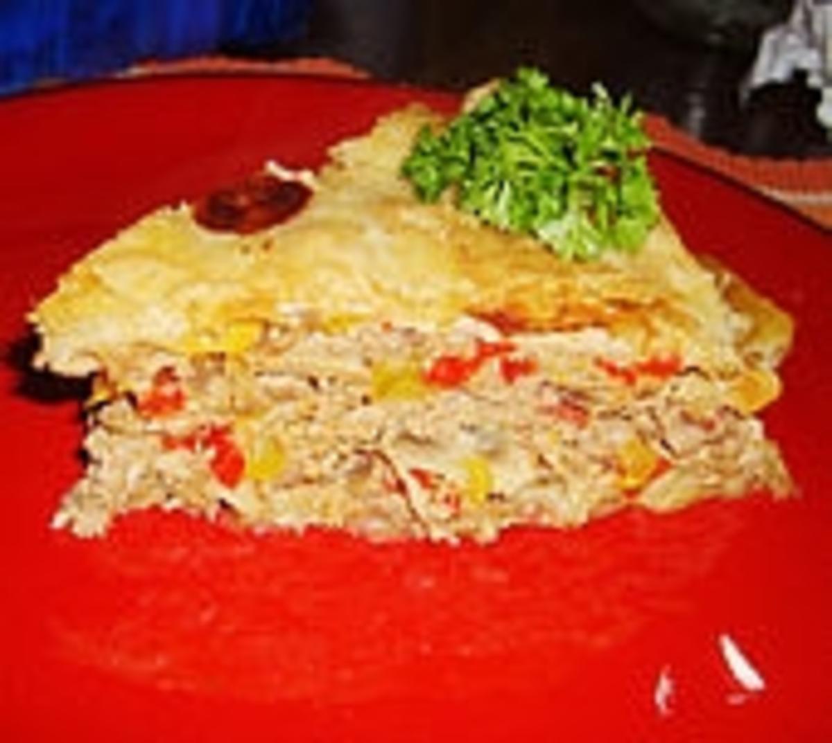 Hackfleischtorte mit Blätterteig tiefgefroren und Brötchen - Rezept mit ...