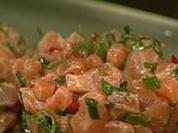 Lachstatar mit Avocado-Dip und süß-sauren Croutons - Rezept - Bild Nr. 9