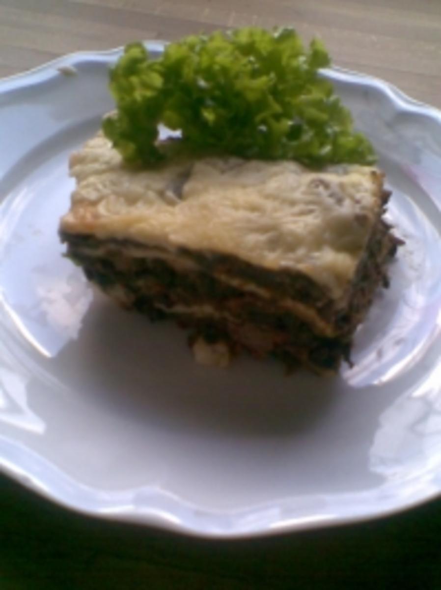 Bilder für Spinatlasagne mit tomaten und Zwiebeln - Rezept