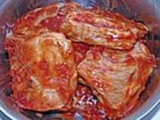 Sparerips mit Tomaten-Honig Glasur - Rezept