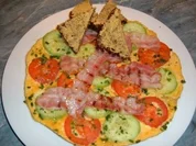 Eierkuchen mit Tomaten - Rezept