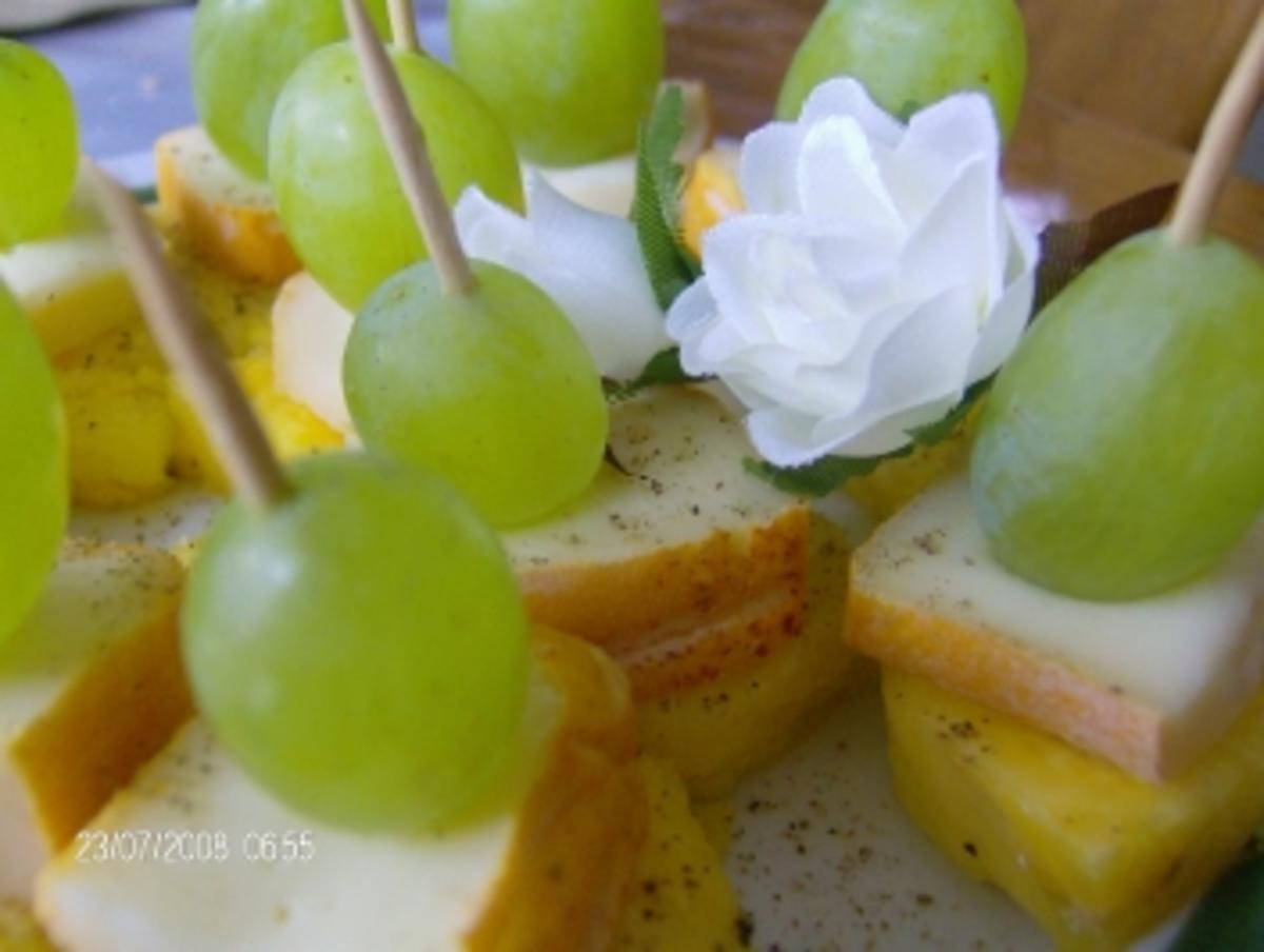 Stinkerkas-Spieße mit Ananas - Rezept