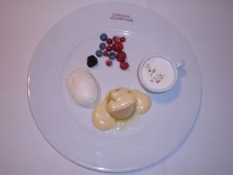 Brownies, Limetten-Prosecco-Gelee, geeistes vom Kaffee und weiße Mousse au chocolat - Rezept