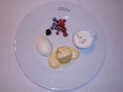 Brownies, Limetten-Prosecco-Gelee, geeistes vom Kaffee und weiße Mousse au chocolat - Rezept