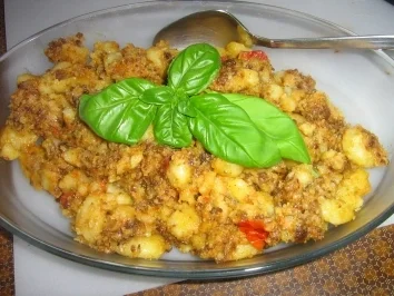 Gnocchi Sorpresa alla Rosa - Rezept