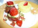 Türmchen von Medallions mit Mozzarella und Gemüse - Rezept