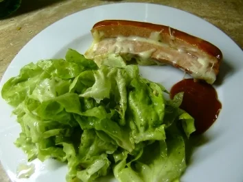 Wurst mit Käse gefüllt - Rezept