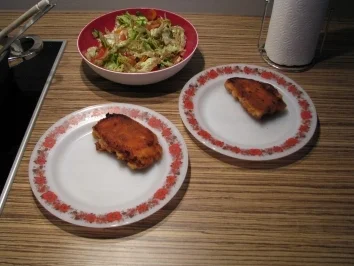 Rezept: "HAUPTGERICHT" Cordon Bleu a la Schatzi mit grünem Salat Bild Nr. 9 "HAUPTGERICHT" Cordon Bleu a la Schatzi mit grünem Salat - Rezept - Bild Nr. 9