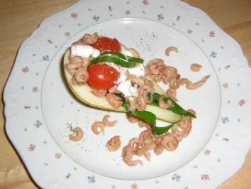 NORDSEEKRABBEN MAL IN DER BIRNE SERVIERT - Rezept