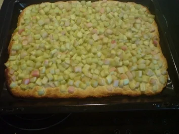 Rhabarber-Blechkuchen mit Vanilleguss - Rezept - Bild Nr. 3