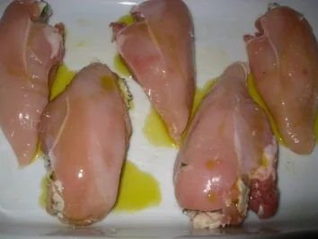 gefüllte  Poulardenbrust mit Bärlauchfarce , Kohlrabikörbchen & violetten Kartoffeln - Rezept - Bild Nr. 11