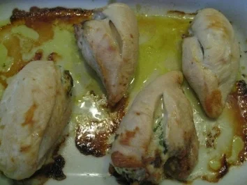 gefüllte  Poulardenbrust mit Bärlauchfarce , Kohlrabikörbchen & violetten Kartoffeln - Rezept - Bild Nr. 12