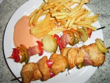 Rezept: Didas Puten Spiesse Didas Puten Spiesse - Rezept