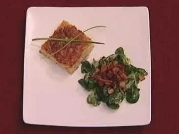 Elsässer Quiche mit Feldsalat, Speck und Croutons (Frank und Maria Schmidt) - Rezept