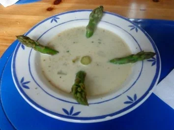 Rezept: Grüne Spargelcremesuppe mit Kresse Bild Nr. 3 Grüne Spargelcremesuppe mit Kresse - Rezept - Bild Nr. 3