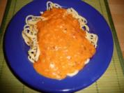 Spaghetti mit Tomaten-Eier-Soße - Rezept