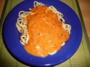 Spaghetti mit Tomaten-Eier-Soße - Rezept
