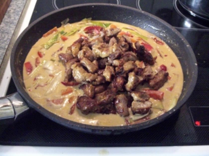 Chinesisches Schweinefleisch mit Kokosmilch - einfach - 74 kcal/100g