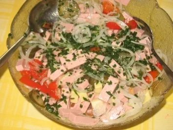 Rezept: bayerischer leberkässalat Bild Nr. 3 bayerischer leberkässalat - Rezept - Bild Nr. 3