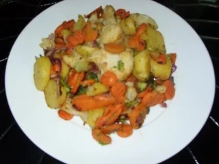 Garnelen-Kartoffel-Gemüsepfanne - Rezept - Bild Nr. 5