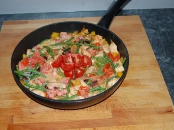 Bunte Geflügelpfanne - Rezept