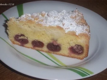 Versunkener Kirschkuchen mit Streuseldecke - Rezept - Bild Nr. 2