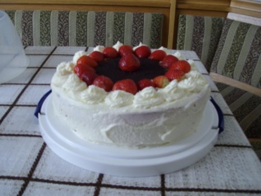 Erdbeer Sahne Torte - Rezept mit Bild - kochbar.de