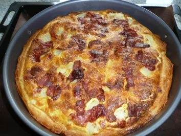 Spargeltarte mit Schinken und Mozzarella - Rezept