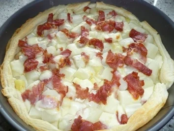 Spargeltarte mit Schinken und Mozzarella - Rezept - Bild Nr. 3