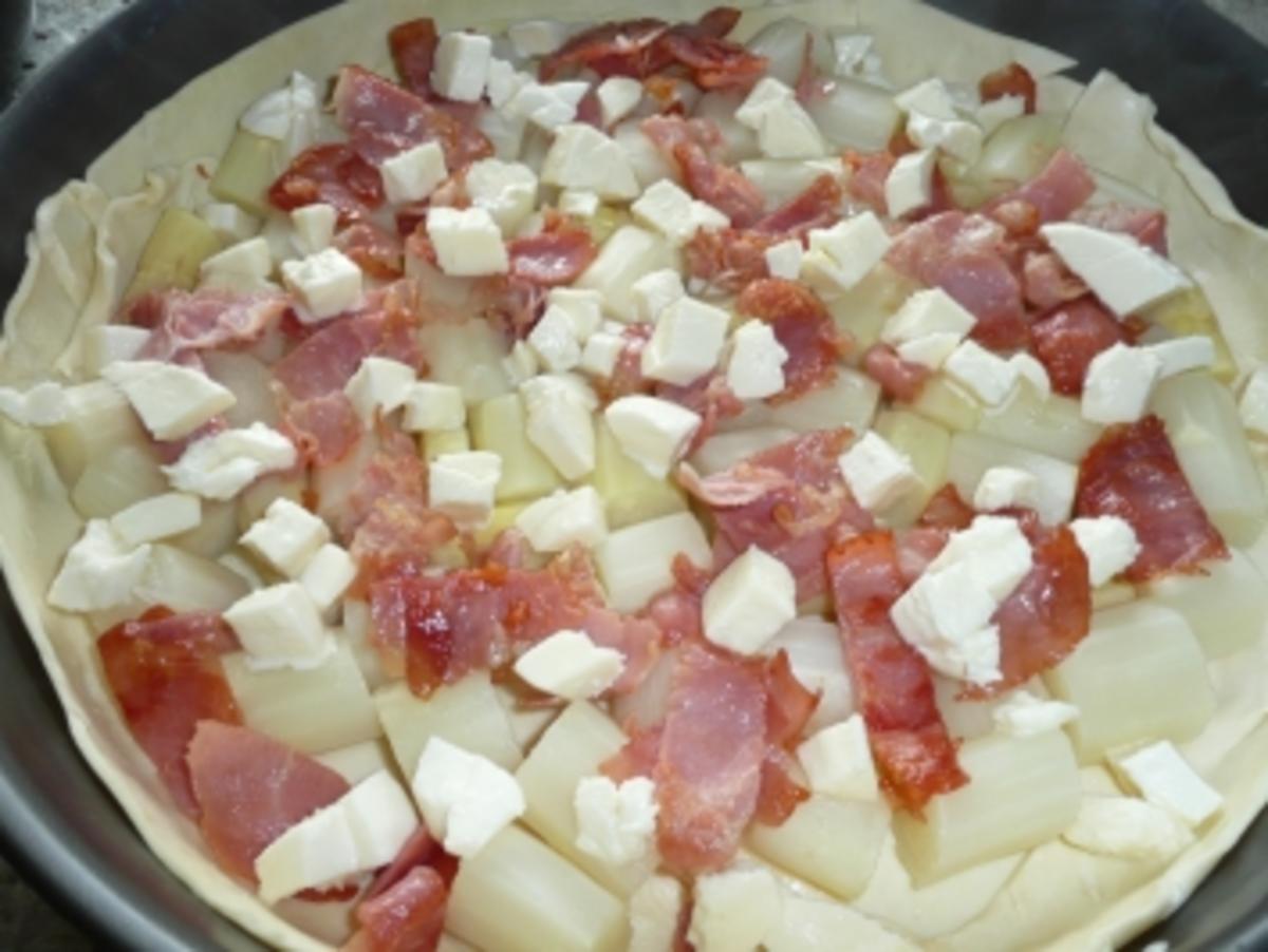 Spargeltarte mit Schinken und Mozzarella - Rezept - Bild Nr. 4