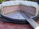 Rezept: Käsesahnetorte in rosa Käsesahnetorte in rosa - Rezept