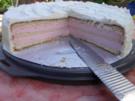 Käsesahnetorte in rosa - Rezept