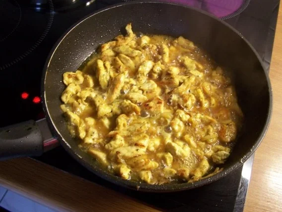 Hähnchenbruststreifen auf Pasta - Rezept - Bild Nr. 3