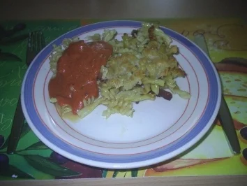 Rezept: Auflauf - Nudelauflauf mit durchwachsenen Speck Auflauf - Nudelauflauf mit durchwachsenen Speck - Rezept