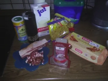 Rezept: Auflauf - Nudelauflauf mit durchwachsenen Speck Bild Nr. 2 Auflauf - Nudelauflauf mit durchwachsenen Speck - Rezept - Bild Nr. 2