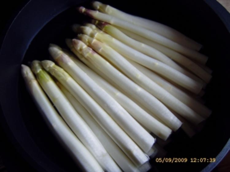 Spargel - Schinken - Rouladen mit Hollandaise und Käse überbacken ...