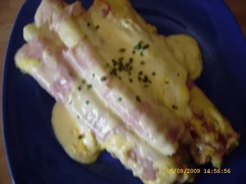 Rezept: Spargel - Schinken - Rouladen mit Hollandaise und Käse überbacken... Bild Nr. 20 Spargel - Schinken - Rouladen mit Hollandaise und Käse überbacken... - Rezept - Bild Nr. 20