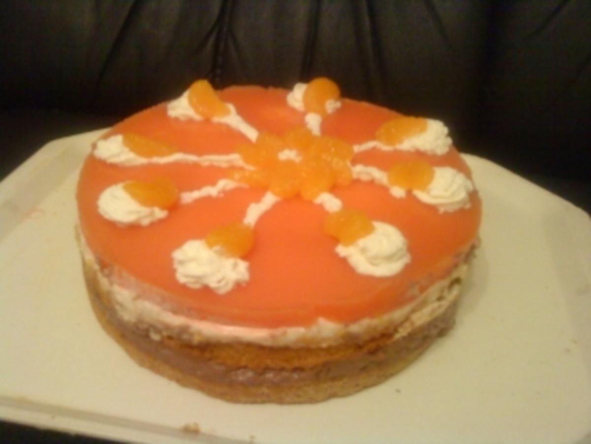 Bilder für Pfirsich- Mandarinen- Schokocreme- Torte - Rezept