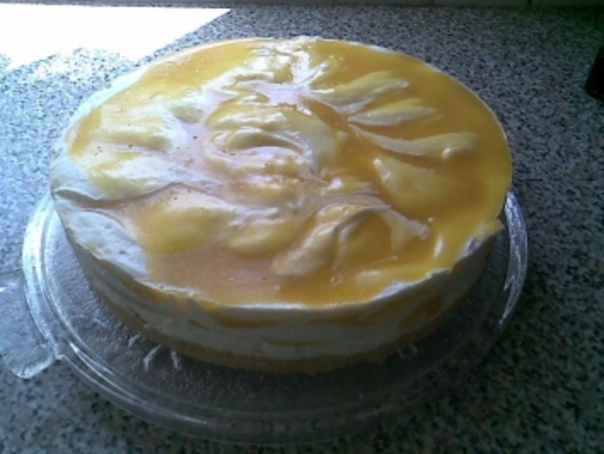 Marmorierte Mango-Joghurt-Torte - Rezept - kochbar.de