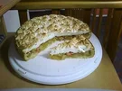 Rhabarberkuchen mit Baiserhaube - Rezept
