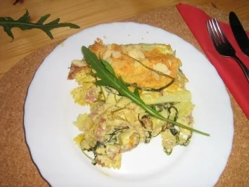 Nudel-Spargel-Auflauf mit Rucola und Senfsauce - Rezept - Bild Nr. 9